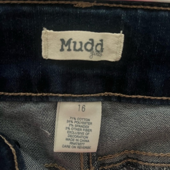 Mudd Distressed Bling Rhinestone Jeans Girls Size 16 - Picture 6 of 7